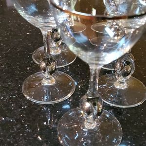 Vintage Crystal Liquor Cocktail Glasses